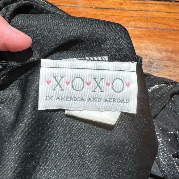 VINTAGE! XOXO Pleated Skirt, Black & Silver, Women's Med - Picture 5 of 8